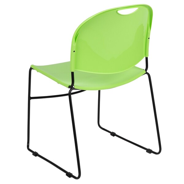Flash Furniture Green Plastic Stack Chair - RUT-188-GN-GG
