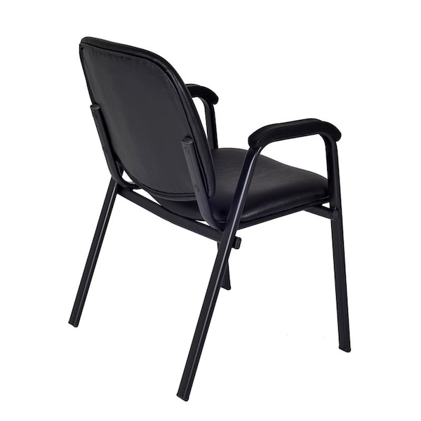 Regency Regency Ace Vinyl Guest Stacking Chair with Arms (18 pack)- Black - 2125LBK18PK
