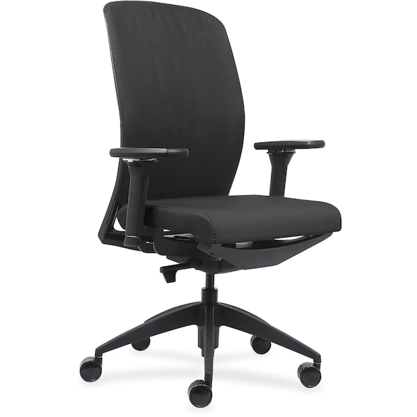 Lorell Executive Chairs with Fabric Seat & Back Fabric Black Seat - 83105