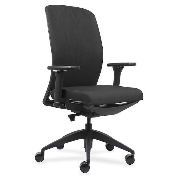 Lorell Executive Chairs with Fabric Seat & Back Fabric Black Seat - 83105