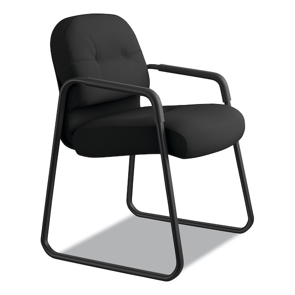 Hon Pillow-Soft Chair, Black Back, 23-1/4 in W 27-3/4" L 36" H, Fixed Loop, Fabric Seat - H2093.CU10.T