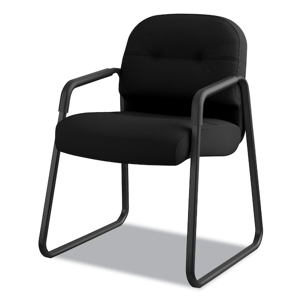 Hon Pillow-Soft Chair, Black Back, 23-1/4 in W 27-3/4" L 36" H, Fixed Loop, Fabric Seat - H2093.CU10.T