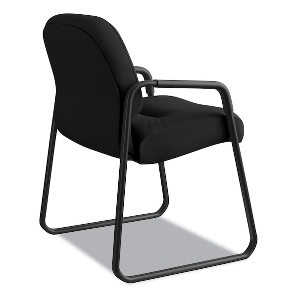 Hon Pillow-Soft Chair, Black Back, 23-1/4 in W 27-3/4" L 36" H, Fixed Loop, Fabric Seat - H2093.CU10.T