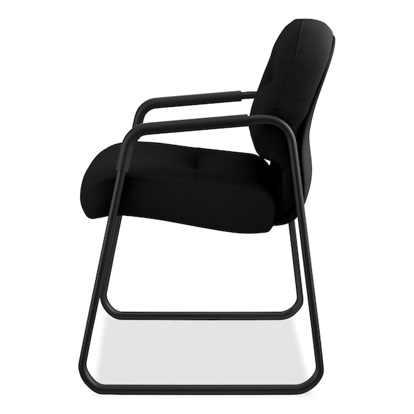 Hon Pillow-Soft Chair, Black Back, 23-1/4 in W 27-3/4" L 36" H, Fixed Loop, Fabric Seat - H2093.CU10.T