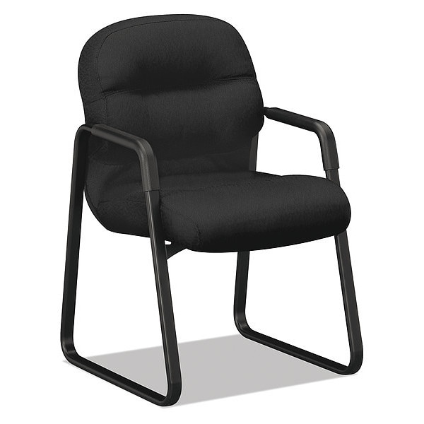 Hon Pillow-Soft Chair, Black Back, 23-1/4 in W 27-3/4" L 36" H, Fixed Loop, Fabric Seat - H2093.CU10.T