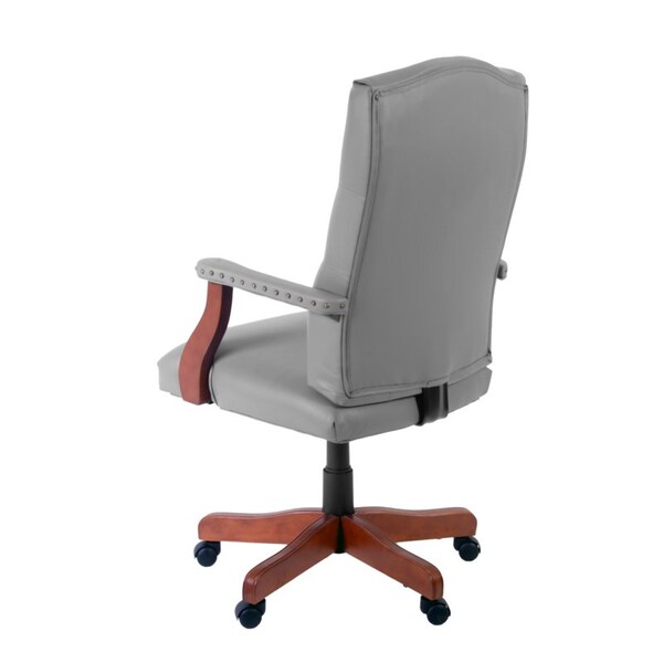 Regency Regency Ivy League Clubhouse Dining or Meeting Swivel Chair- Grey/ Cherry - 9040GYCH