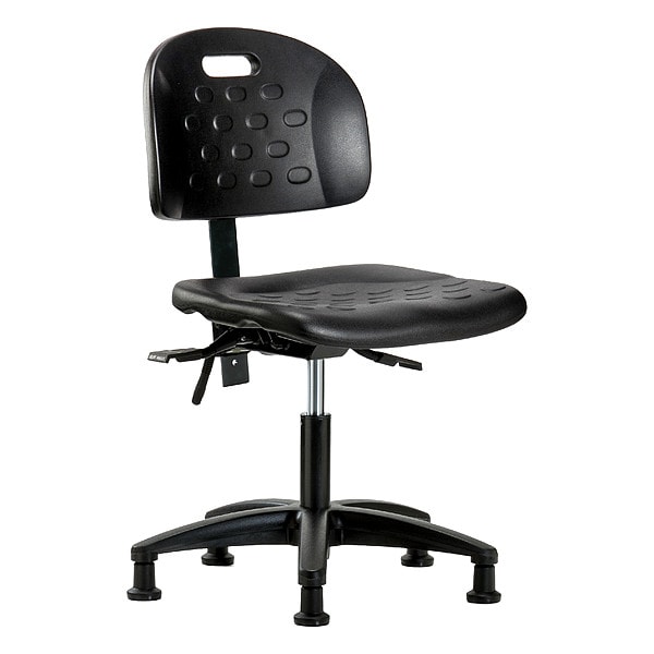 Zoro Select Ergonomic Chair Ergonomic Chair, No Arms, 17-1/4" to 22-1/2" Height, Polyurethane, Black - BR-HPDHCH-RG-T1-A0-RG-BLK