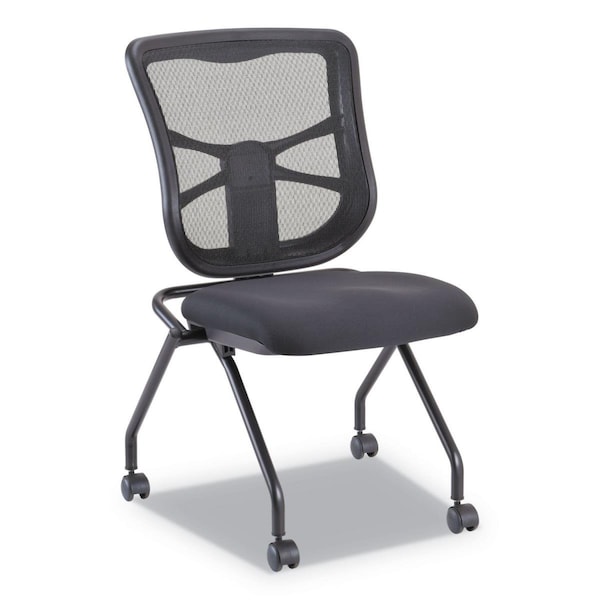 Alera Technologies Alera  Elusion Narm Mesh Nesting Chair, Black - 2 Count - ALEEL4915