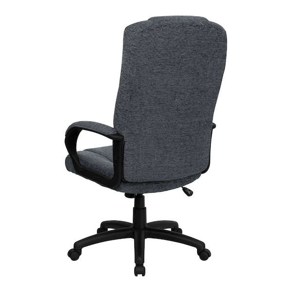 Flash Furniture Contemporary Chair Gray High Back Exec Chair, Fixed Arms, 19-3/4" to 22-3/4" Height, Polypropylene - BT-9022-BK-GG