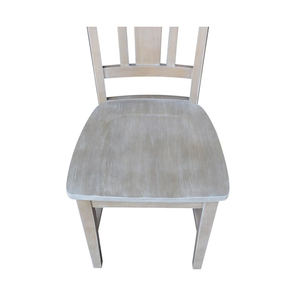International Concepts San Remo Splatback Chair, Washed Gray Taupe - 1C09-10