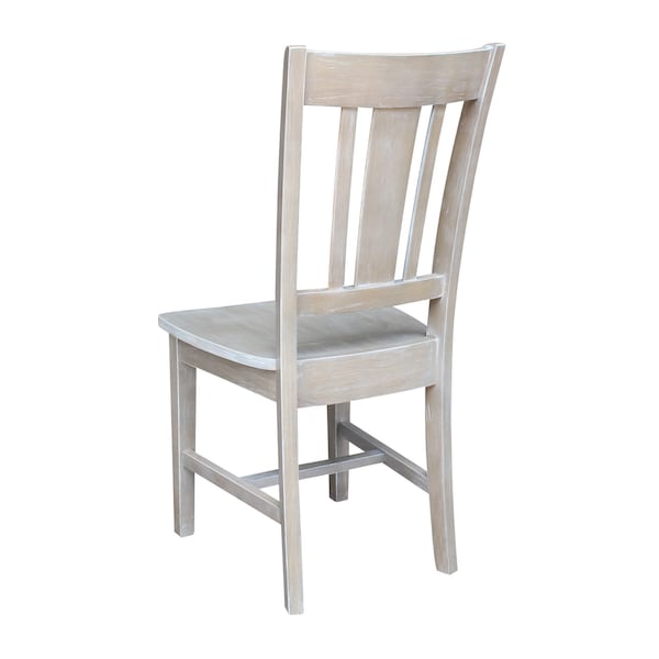 International Concepts San Remo Splatback Chair, Washed Gray Taupe - 1C09-10