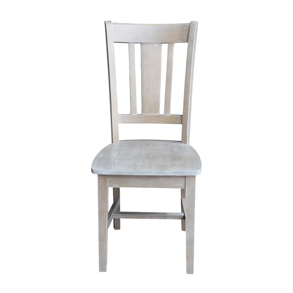 International Concepts San Remo Splatback Chair, Washed Gray Taupe - 1C09-10