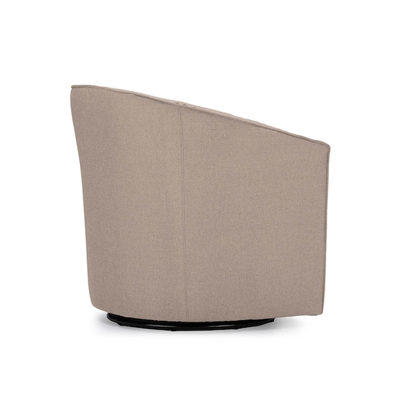 Baxton Studio Porter Classic Retro Beige Upholstered Swivel Tub Chair - 119-6664