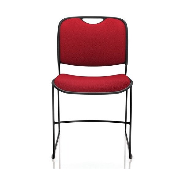 United Chair Co Chair, Armless, Fabric, 17-1/2inx22-1/2inx31in, BK/Cobalt, 2PK - UNCFE3FS03TP04