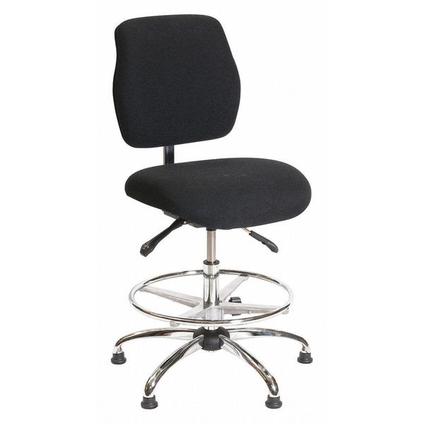 Shopsol Workbench Chairs ESD Chair, 22 in to 30 in Height, Black - 1010429