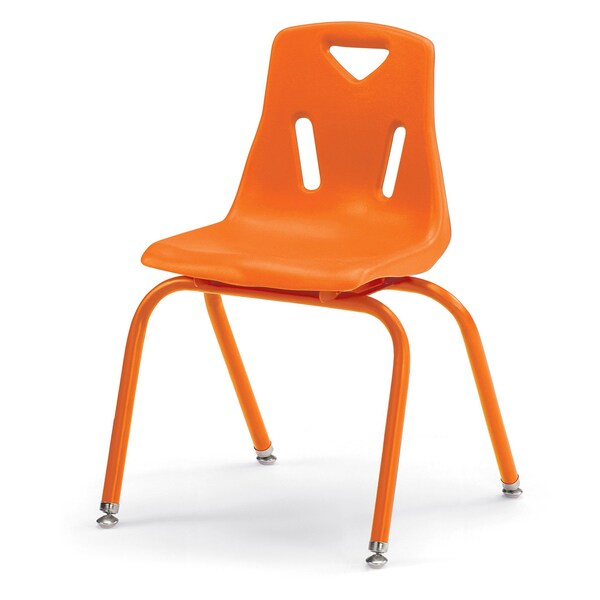 Jonti-Craft Berries Stacking Chair with Powder-Coated Legs, 16 in. Ht, Orange - 8126JC1114