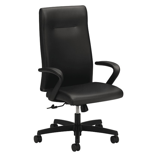 Hon Ignition Executive High-Back Chair, Black/Black Leather, Base: Black - HIEH1.F.H.U.SS11.T.SB