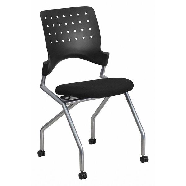 Flash Furniture Nesting Chair, Black Seat, Fabric Seat - WL-A224V-GG