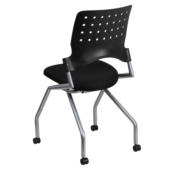 Flash Furniture Nesting Chair, Black Seat, Fabric Seat - WL-A224V-GG