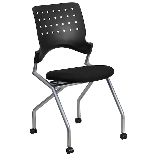 Flash Furniture Nesting Chair, Black Seat, Fabric Seat - WL-A224V-GG