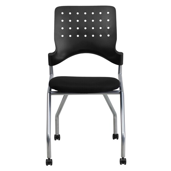 Flash Furniture Nesting Chair, Black Seat, Fabric Seat - WL-A224V-GG