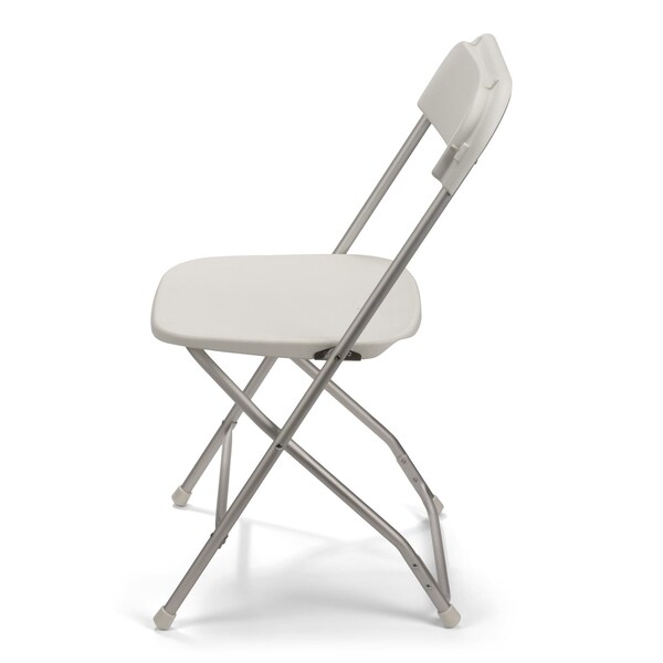 Atlas Commercial Products TitanPRO Aluminum Plastic Folding Chair, White - PFC2-ALUM-WH