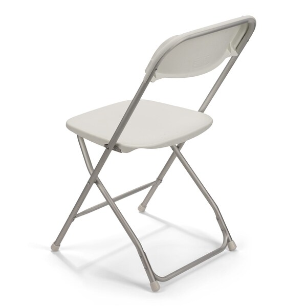 Atlas Commercial Products TitanPRO Aluminum Plastic Folding Chair, White - PFC2-ALUM-WH