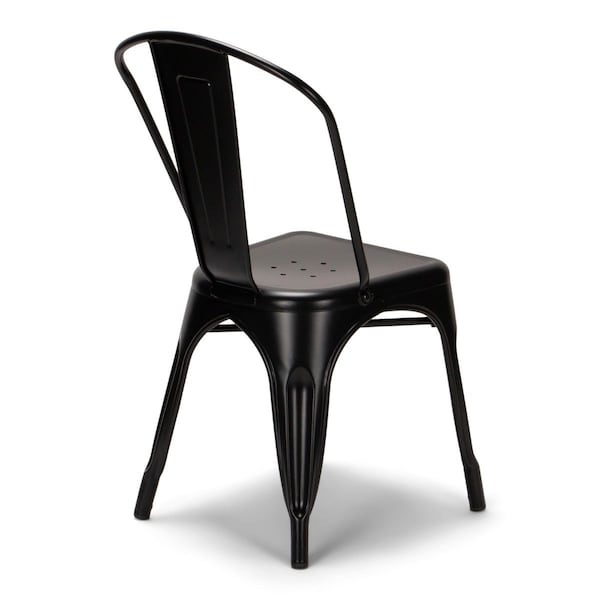 Atlas Commercial Products Titan Series Industrial Metal Chair, Black - MSC9BLK