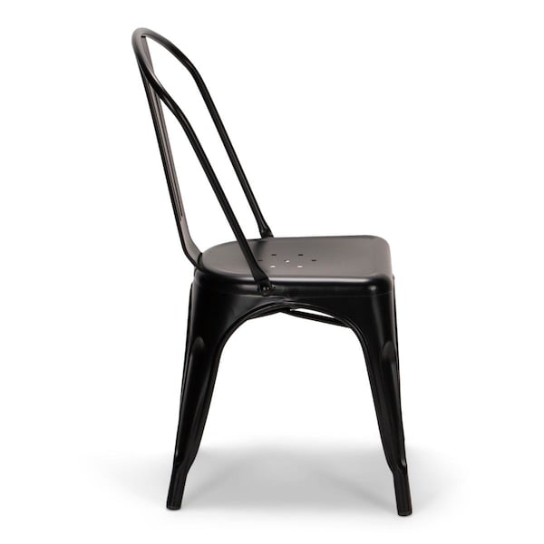 Atlas Commercial Products Titan Series Industrial Metal Chair, Black - MSC9BLK