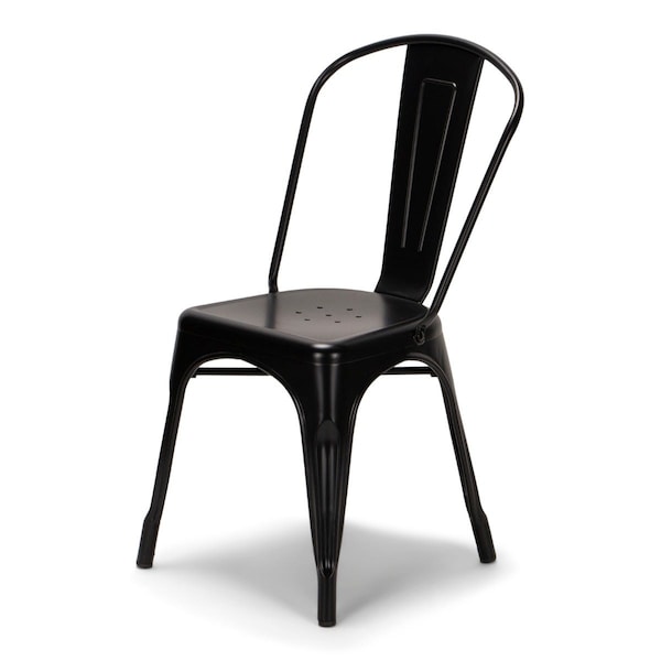 Atlas Commercial Products Titan Series Industrial Metal Chair, Black - MSC9BLK