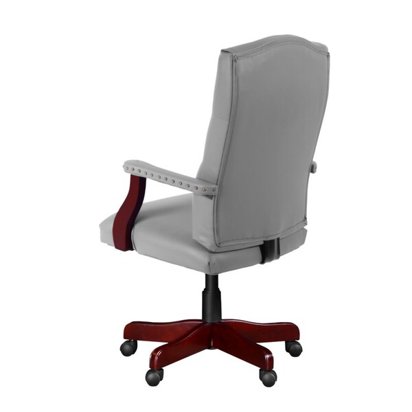 Regency Regency Ivy League Clubhouse Dining or Meeting Swivel Chair- Grey/ Mahogany - 9040GYMH