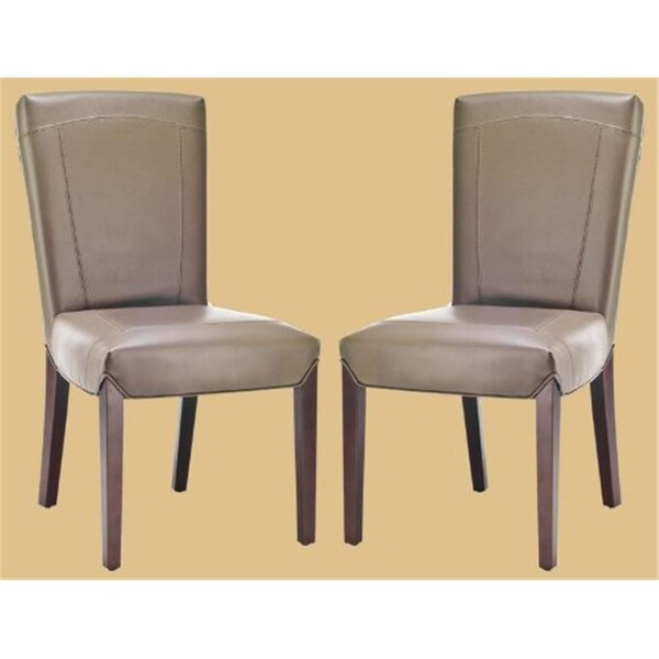Safavieh Hudson Dining Chair, Clay Seat, 24.8in W 20.3in L 39.4in H, Bicast Leather Seat - HUD8200B-SET2
