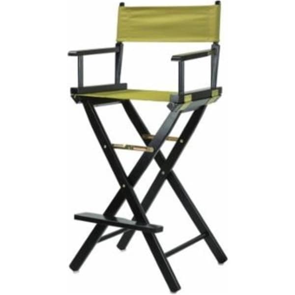 Casual Home 230-02-021-100 30 in. Directors Chair Black Frame with Olive Canvas - 230-02/021-100