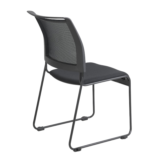 Regency Maxx Mesh Stacking Office Chairs, Fabric Seat, Black, 12PK - 4300BK12PK