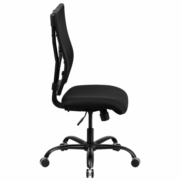 Flash Furniture Contemporary Chair High Back Chair, Big and Tall, Black, 17-1/2" to 20-3/4" Height, Foam, Black - WL-5029SYG-GG
