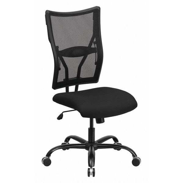 Flash Furniture Contemporary Chair High Back Chair, Big and Tall, Black, 17-1/2" to 20-3/4" Height, Foam, Black - WL-5029SYG-GG
