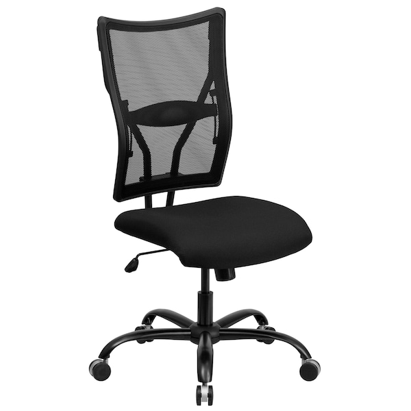 Flash Furniture Contemporary Chair High Back Chair, Big and Tall, Black, 17-1/2" to 20-3/4" Height, Foam, Black - WL-5029SYG-GG