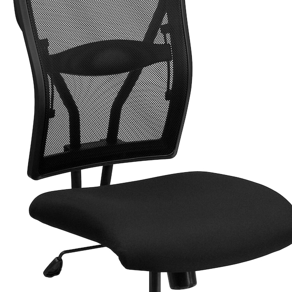 Flash Furniture Contemporary Chair High Back Chair, Big and Tall, Black, 17-1/2" to 20-3/4" Height, Foam, Black - WL-5029SYG-GG