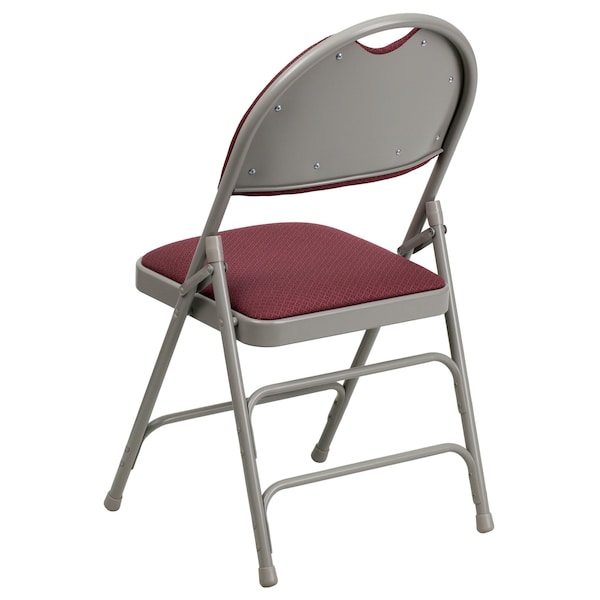 Flash Furniture Burgundy Fabric Folding Chair - 4-HA-MC705AF-3-BY-GG