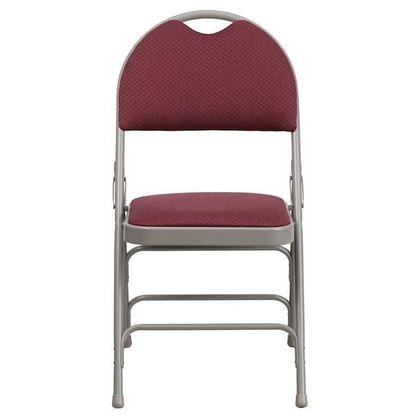 Flash Furniture Burgundy Fabric Folding Chair - 4-HA-MC705AF-3-BY-GG