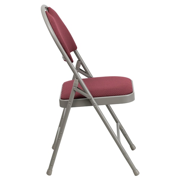 Flash Furniture Burgundy Fabric Folding Chair - 4-HA-MC705AF-3-BY-GG