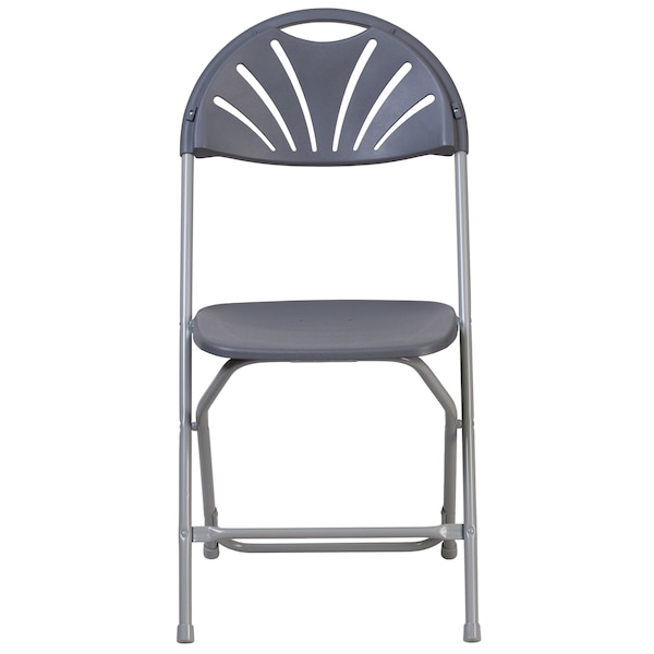 Flash Furniture Charcoal Plastic Folding Chair - 2-LE-L-4-CH-GG