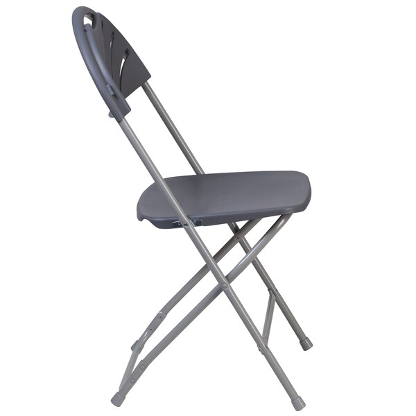 Flash Furniture Charcoal Plastic Folding Chair - 2-LE-L-4-CH-GG