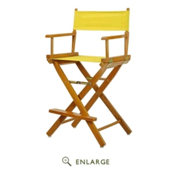 Casual Home Casual Home 220-05-021-14 24 in. Directors Chair Honey Oak Frame with Yellow Canvas - 220-05/021-14