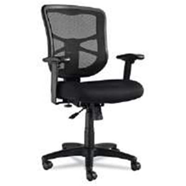 Fine-Line ALEEL42BME10B Elusion Series Mesh Medium Back Swivel Tilt Chair, Black - FI2503691
