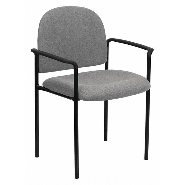 Flash Furniture Gray Fabric Stack Chair - BT-516-1-GY-GG
