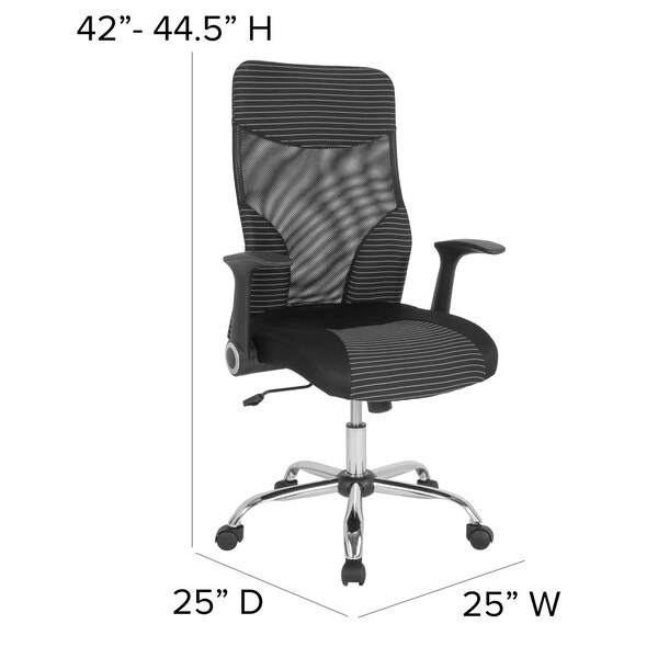 Flash Furniture Black High Back Mesh Chair - LF-W-83A-GG