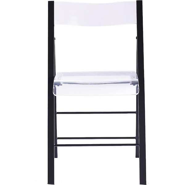 Isl Furnishings Kasper Flex Luxury Modern Folding Chairs Acrylic Lucite BLK - CH43DC-1PK-AR01-PC01