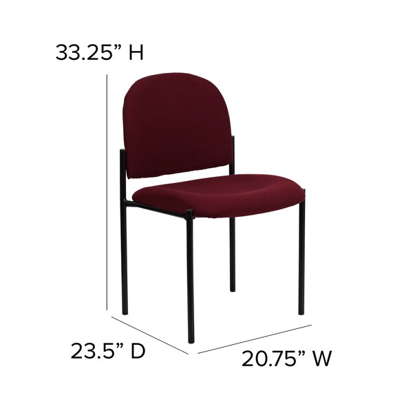 Flash Furniture Burgundy Fabric Stack Chair - BT-515-1-BY-GG