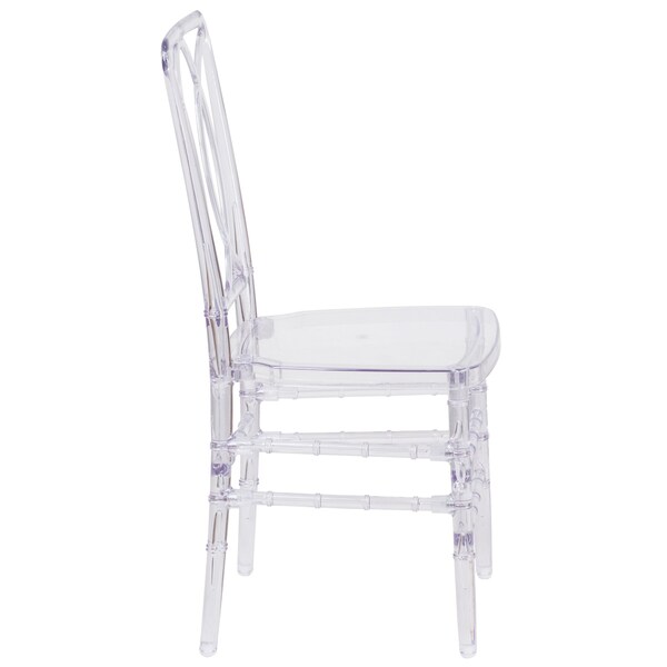 Flash Furniture Flash Elegance Crystal Ice Stacking Chair with Designer Back - 2-BH-H007-CRYSTAL-GG